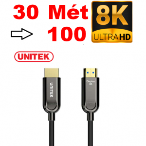 Cáp Sợi quang HDMI Dài 30m đến 100m Unitek 2.1 8K@60Hz and 4K@120Hz/144Hz