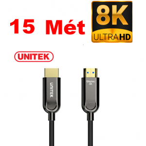 Cáp Sợi quang HDMI Dài 15m Unitek 2.1 8K@60Hz and 4K@120Hz/144Hz