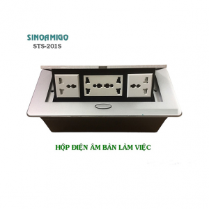 Hộp điện âm bàn lắp 4 ổ điện đa năng Sinoamigo cao cấp